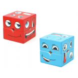 JOGO FACE CUBE 2 CUBOS MÁGICOS 2X2X2 PERSONALIZADOS VERMELHO E AZUL + 60 CARTAS CUBER BRASIL FACE-CUBE-KIT